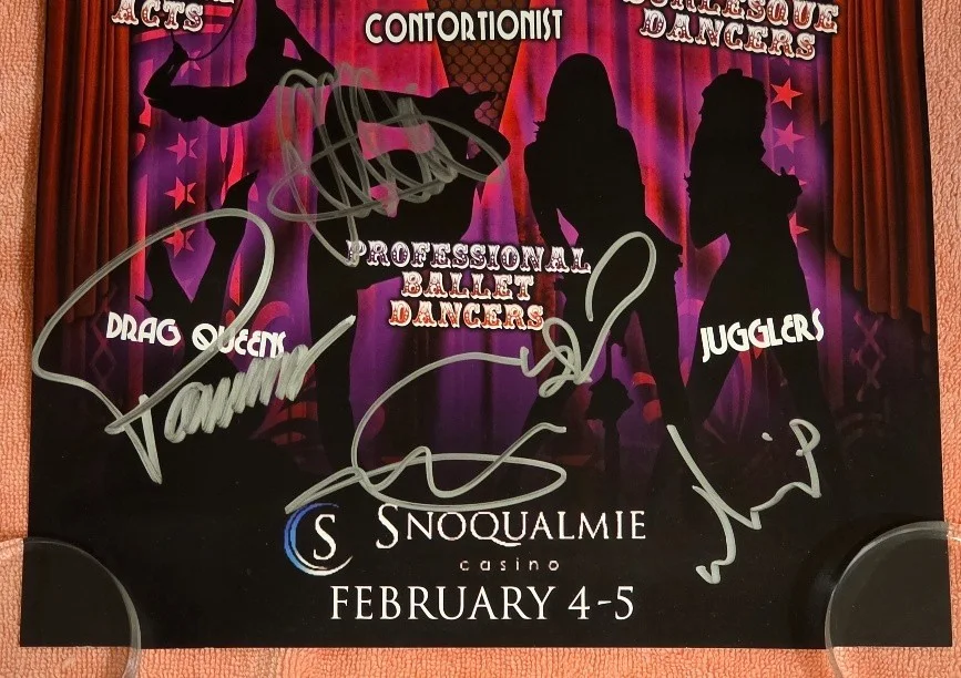 Queensryche Cabaret band signed 2010 show poster Tate Jackson Wilton Rockenfeld, изображение 2