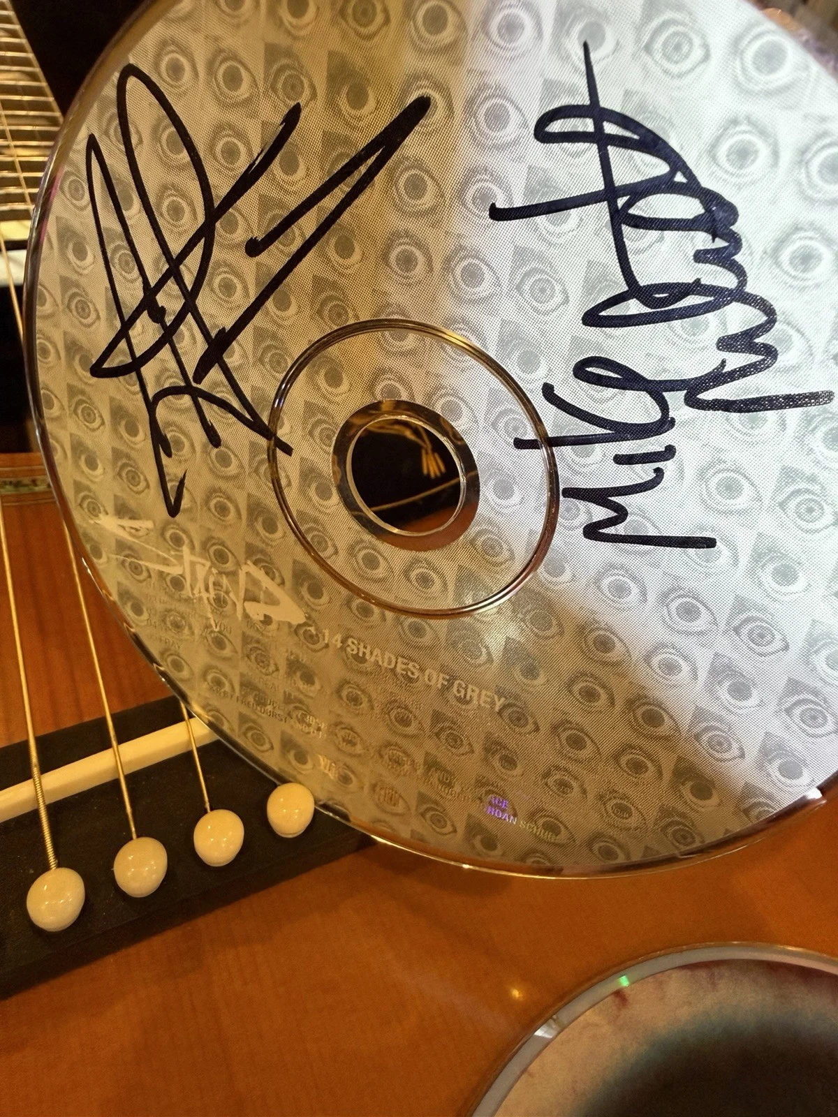 Staind Signed CD Aaron & Mike Autograph 14 Shades Of Grey, изображение 2