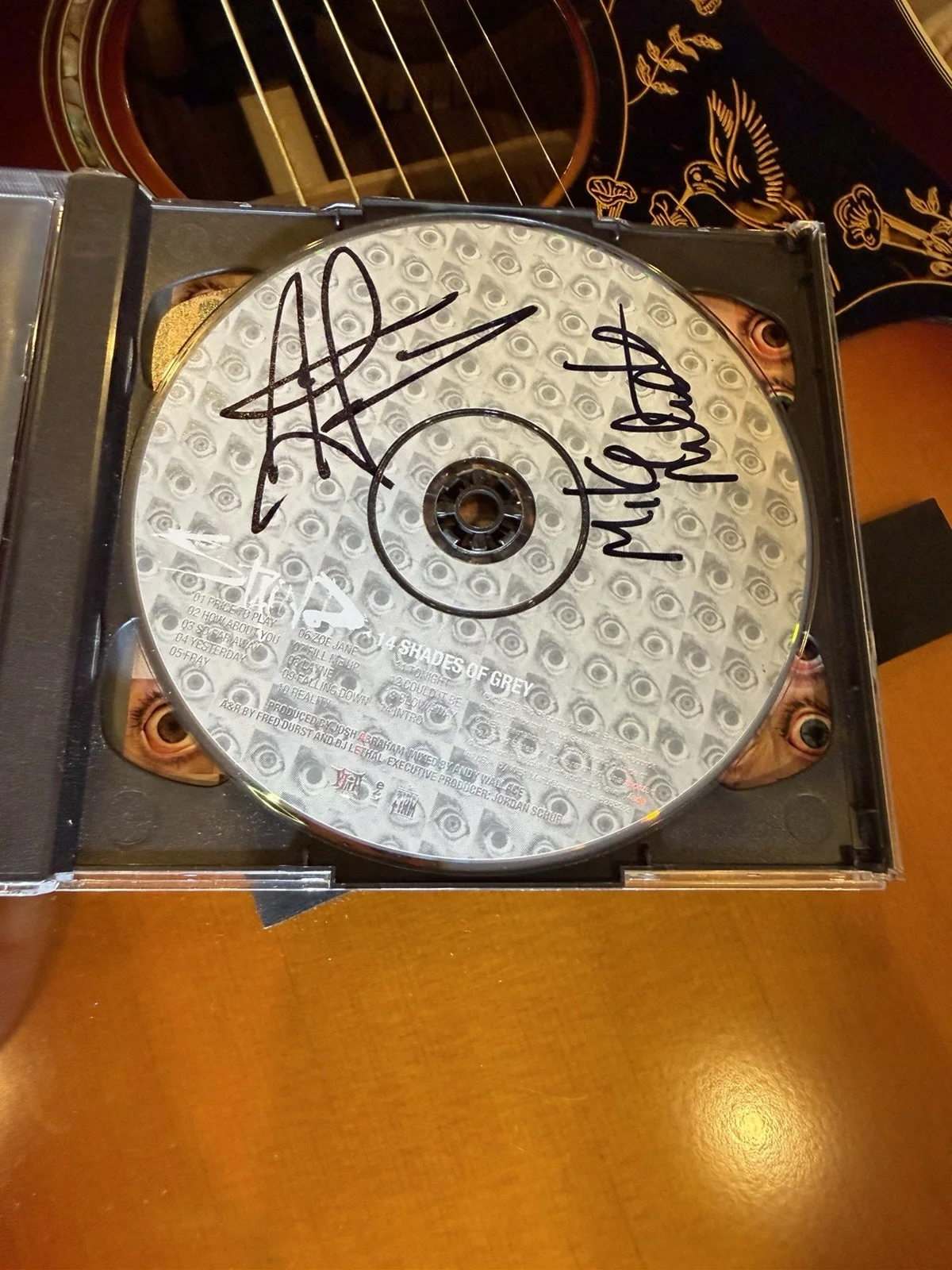 Staind Signed CD Aaron & Mike Autograph 14 Shades Of Grey, изображение 4