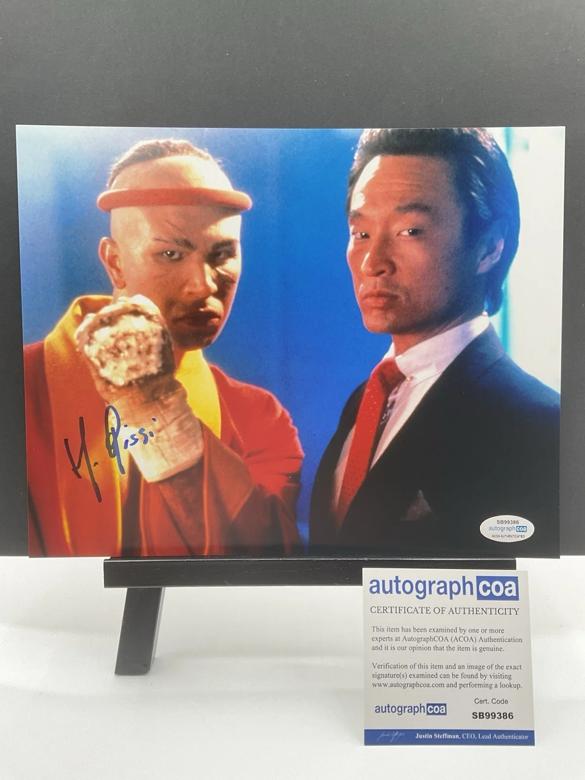 Michel Qissi — Michel Qissi signed 8x10 Kickboxer signed photo ACOA Van Damme Kickboxer 2 auto