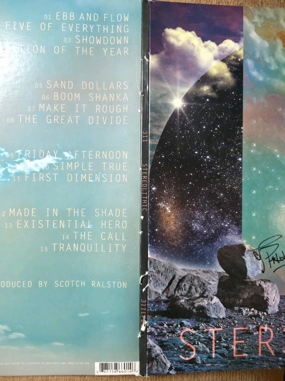 311 - STEREOLITHIC FULLY SIGNED! VINYL (Record Album) All 5 Autographs!, изображение 4