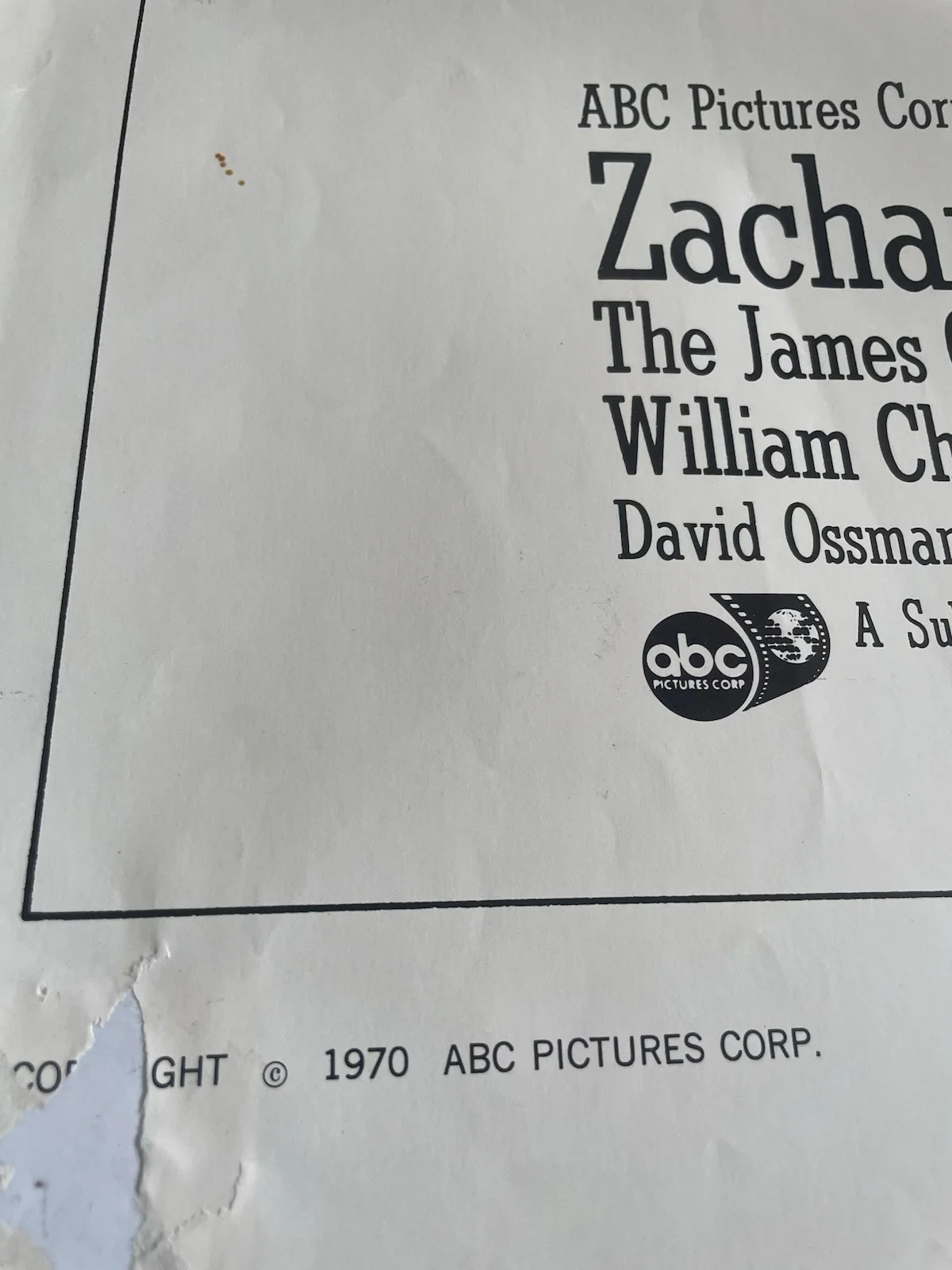 Zachariah Original US One Sheet 1970, image 4