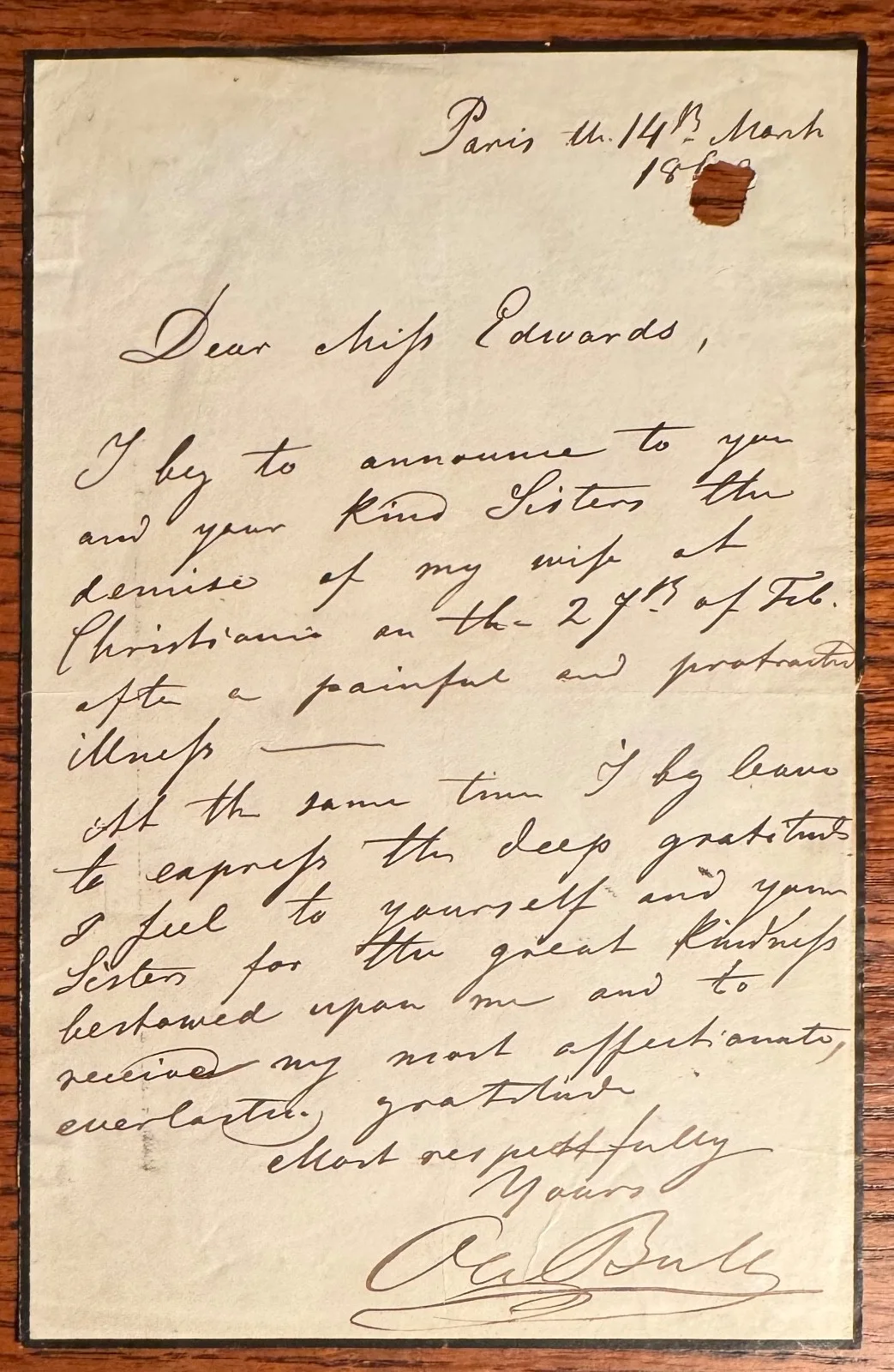 OLE BULL violinist Autograph Letter 1862 and period CDV Photo, изображение 2