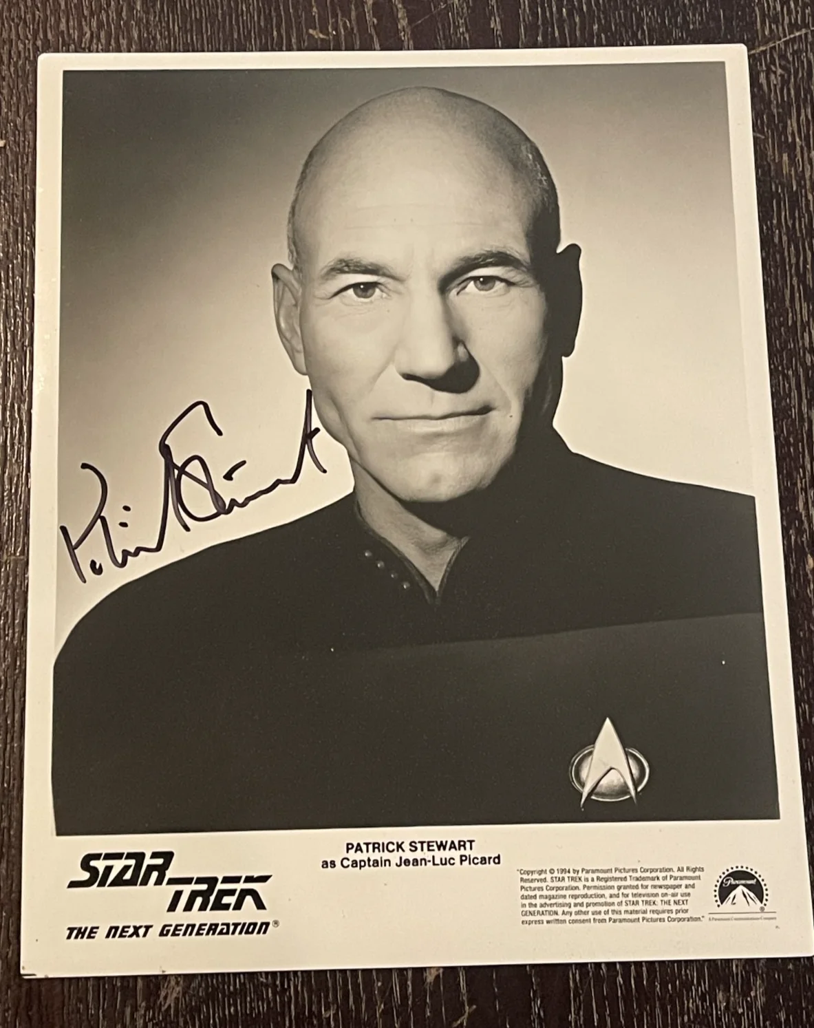PATRICK STEWART — STAR TREK PATRICK STEWART SIGNED PHOTO, image 2