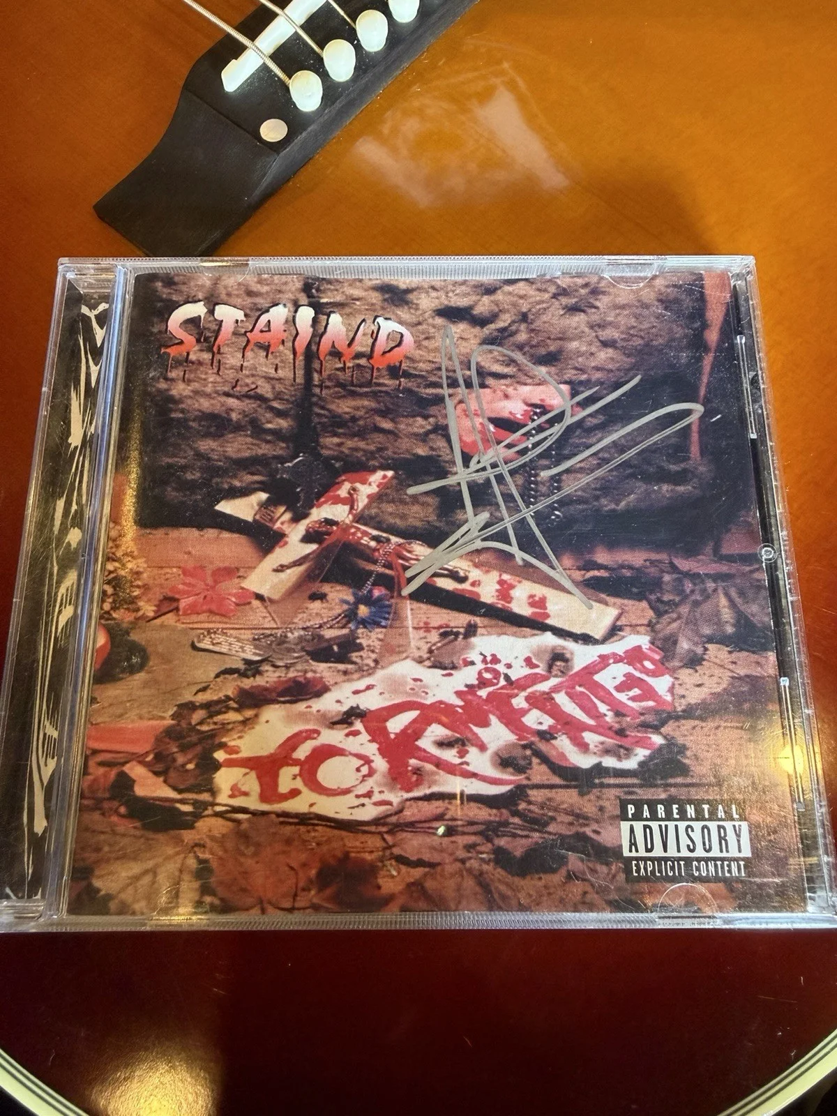 Staind Tormented Signed CD & Booklet Autographed By Aaron Lewis Twice, изображение 2