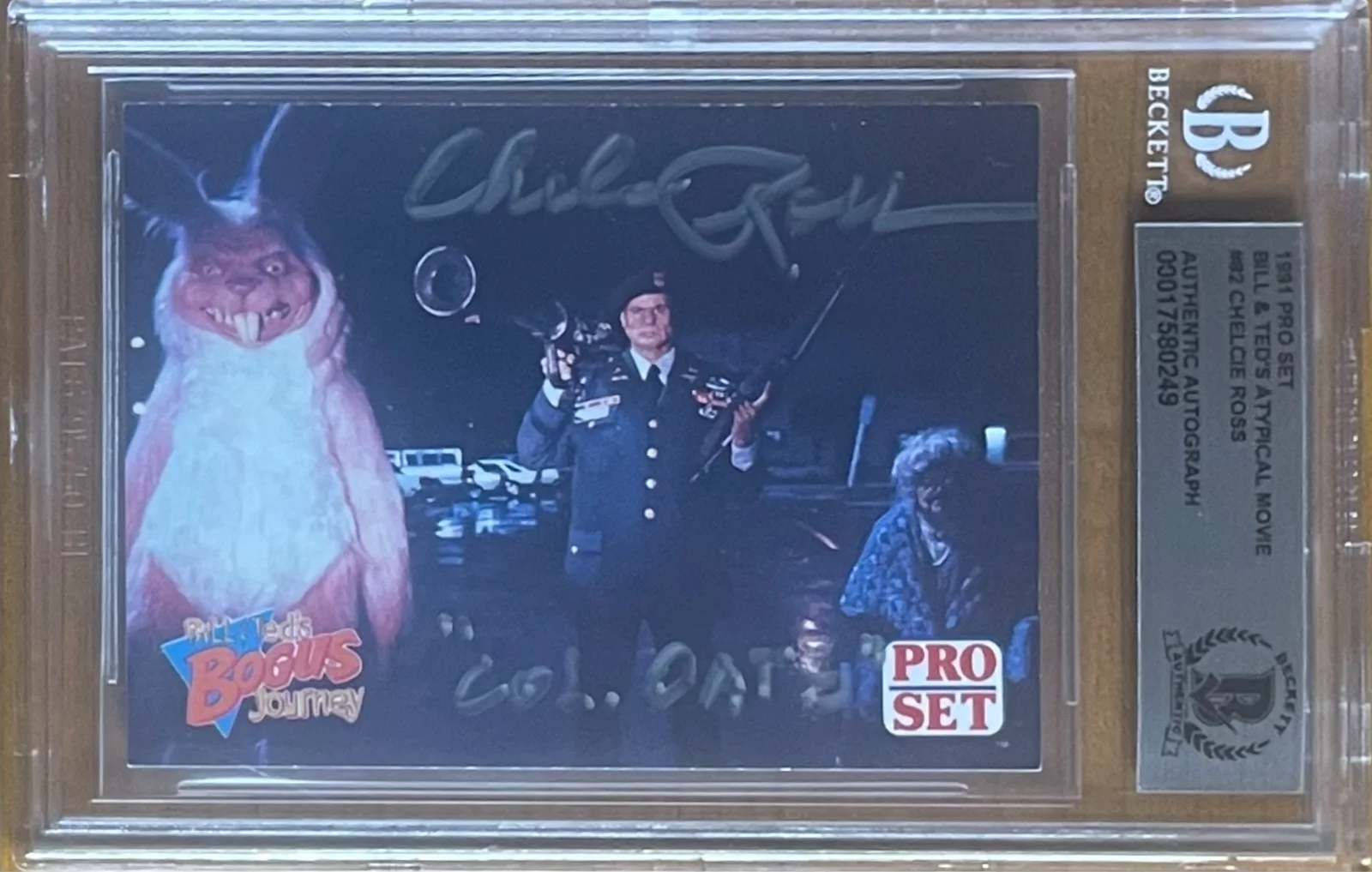 CHELCIE ROSS — CHELCIE ROSS SIGNED (TWICE) 1991 PRO SET BILL & TED'S #82 BAS BGS AUTOGRAPH AUTO