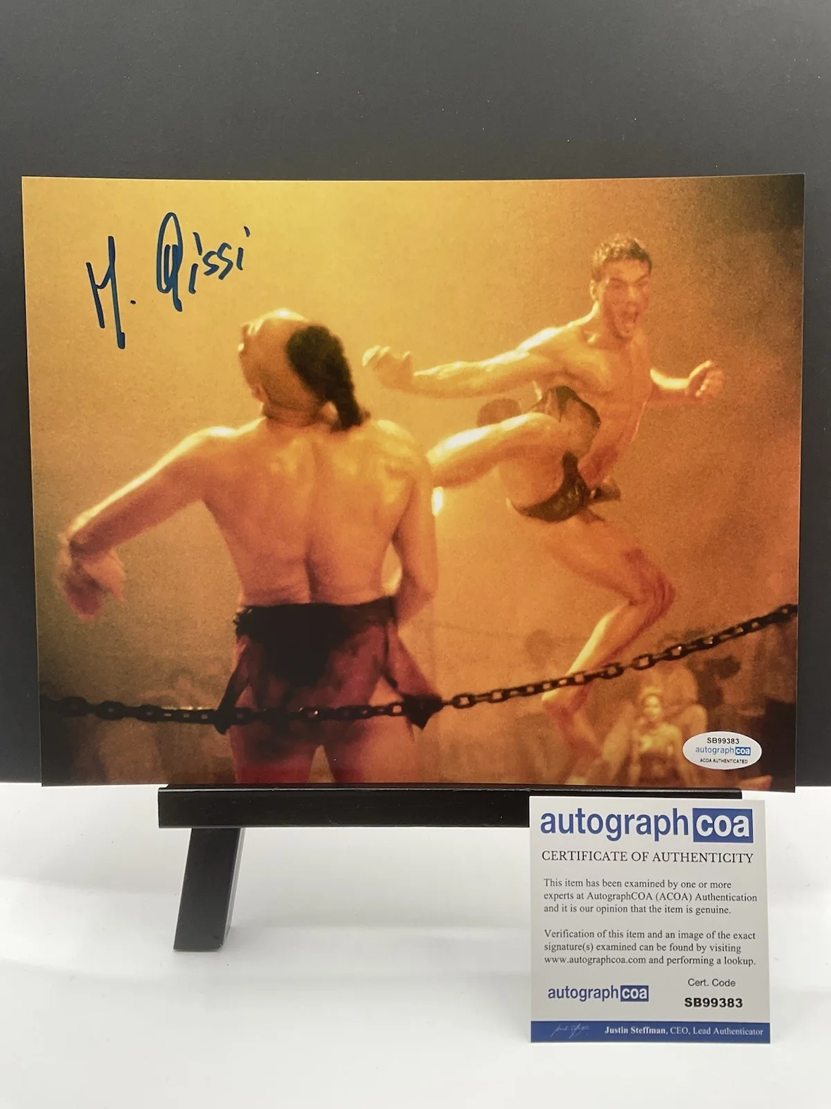 Michel Qissi — Michel Qissi signed 8x10 Kickboxer signed 8x10 ACOA Tong Po Van Damme Muay Thai