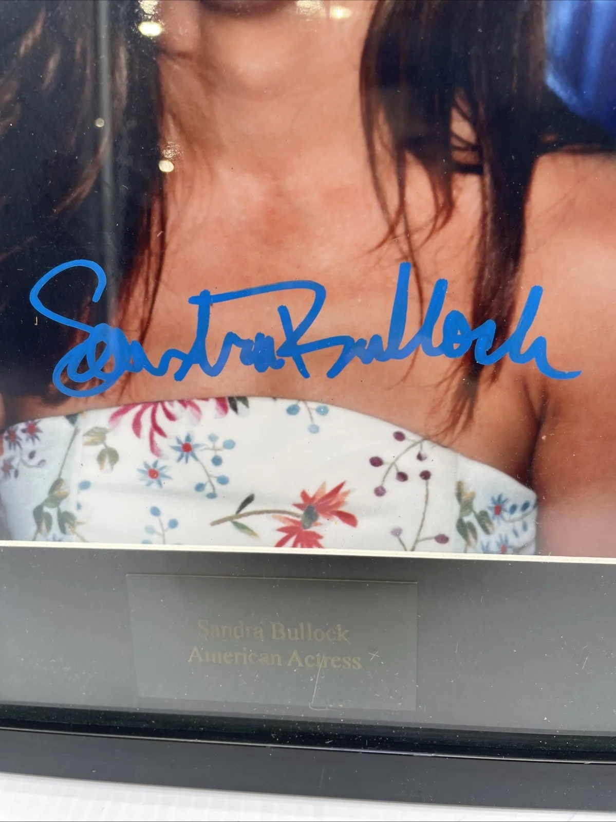 Sandra Bullock — Framed Autographed Sandra Bullock, No COA {20}, image 2