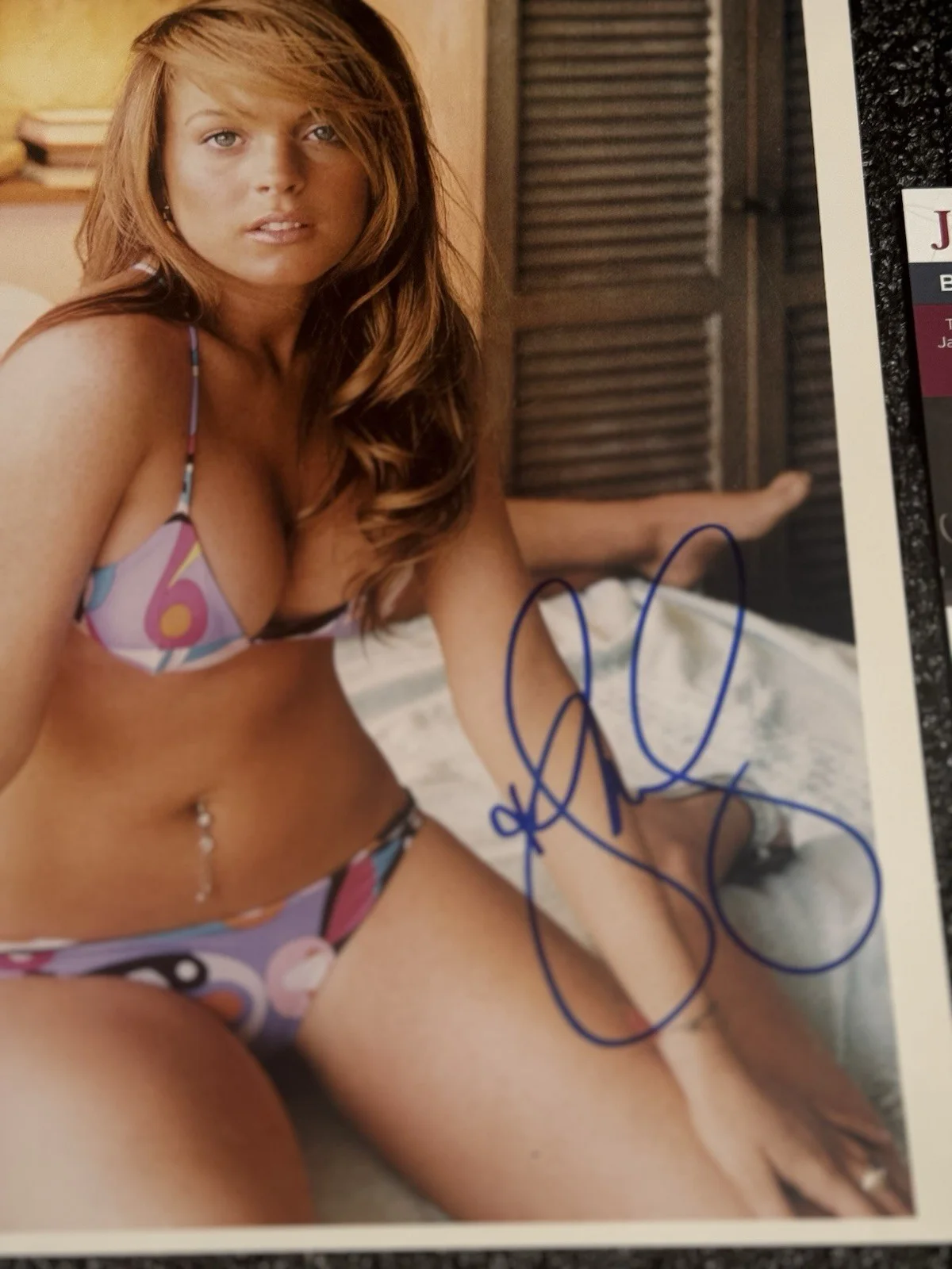 Lindsay Lohan — LINDSAY LOHAN 8x10 SIGNED BIKINI Photo RARE MEAN GIRLS JSA BAS PSA ACOA GA LEAF, изображение 2