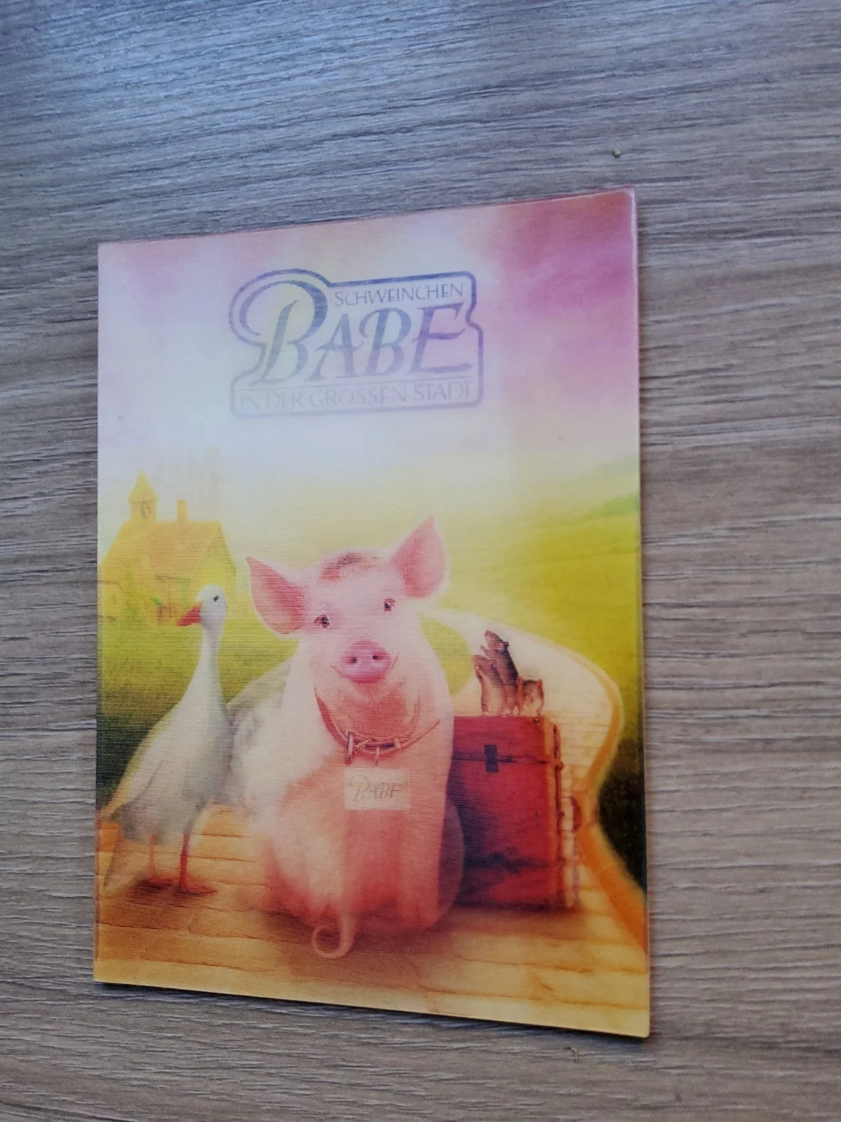 GERMAN 3D FILM POSTCARD 1999,BABE, image 2