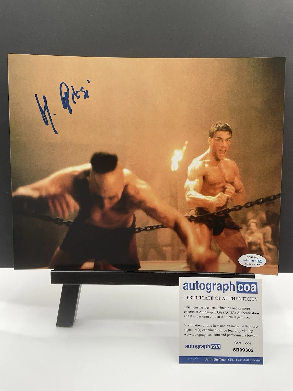 Michel Qissi — Michel Qissi signed 8x10 Kickboxer signed 8x10 ACOA Jean Claude Van Damme Thai