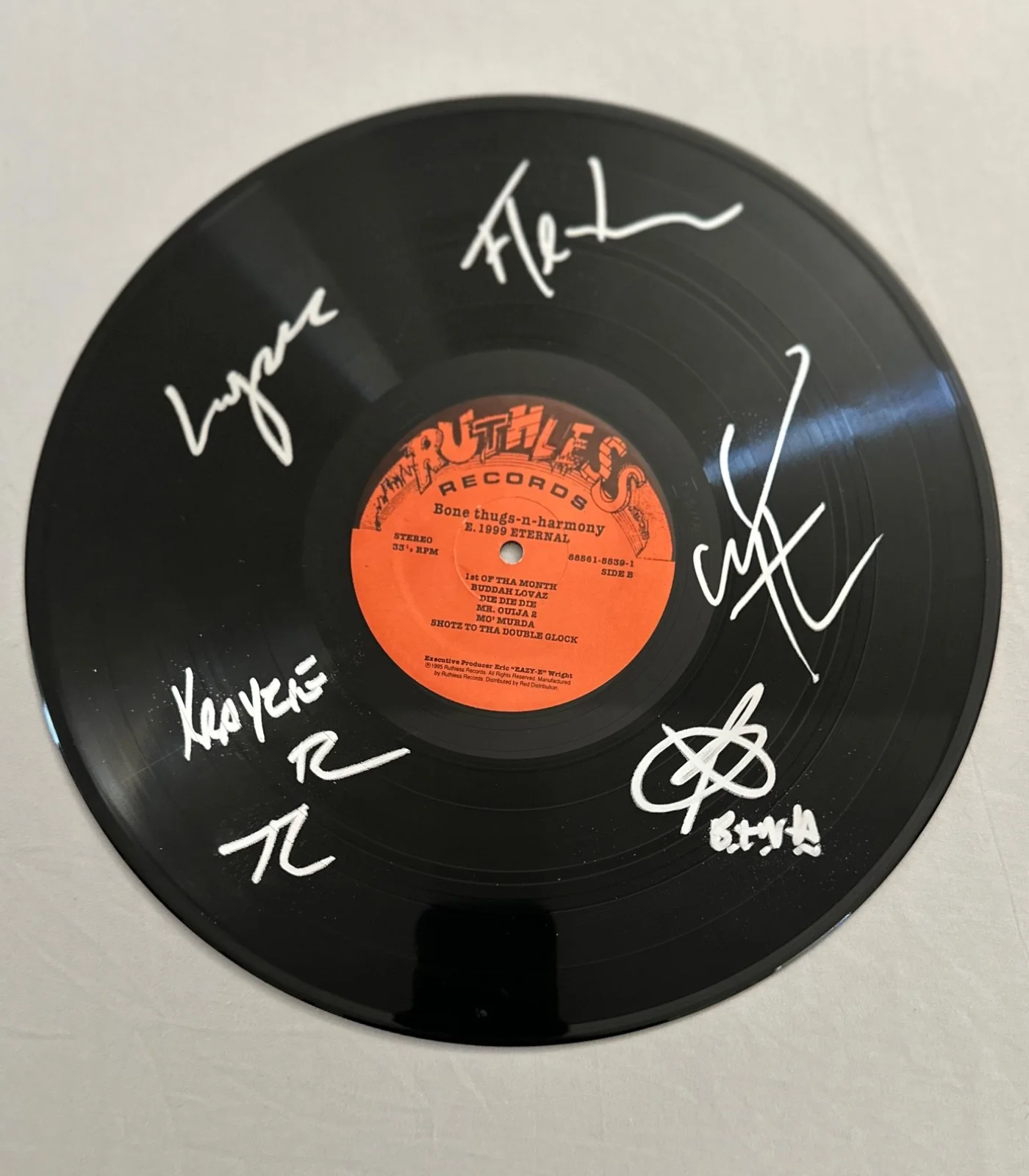 Bone Thugs N Harmony Signed E.1999 Eternal Vinyl Original JSA LOA Authentic, image 4