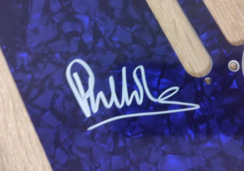 PHIL COLLINS Signed Autographed Guitar PickGuard, image 2