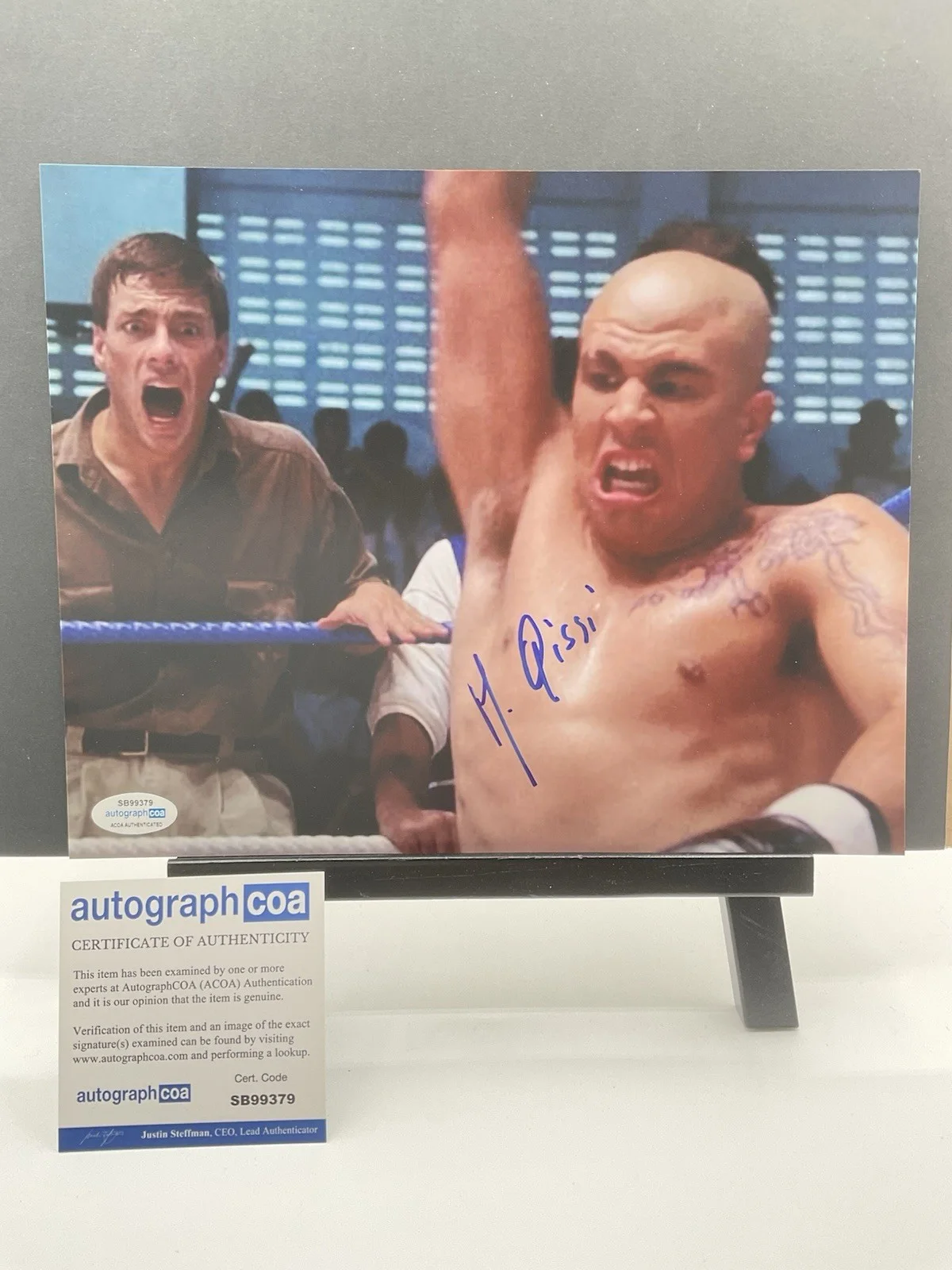 Michel Qissi — Michel Qissi signed 8x10 Kickboxer signed 8x10 ACOA Tong Po Van Damme Muay Thai