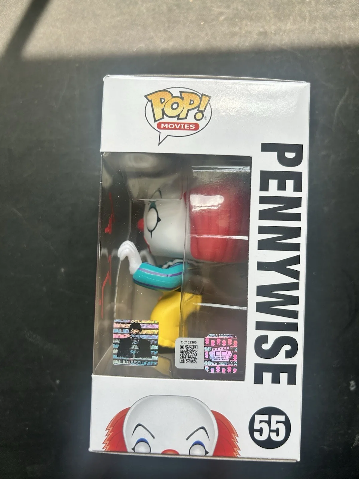 Tim Curry Signed Pennywise It Funko Pop #55 Celebrity Marketing COA, изображение 2