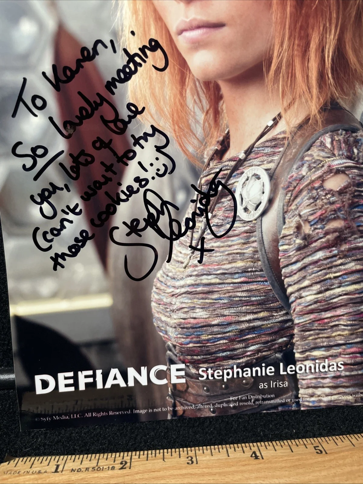 Stephanie Leonidas — SIGNED! Stephanie Leonidas DEFIANCE TV Show 8x10 Autographed Photo SyFy, изображение 2