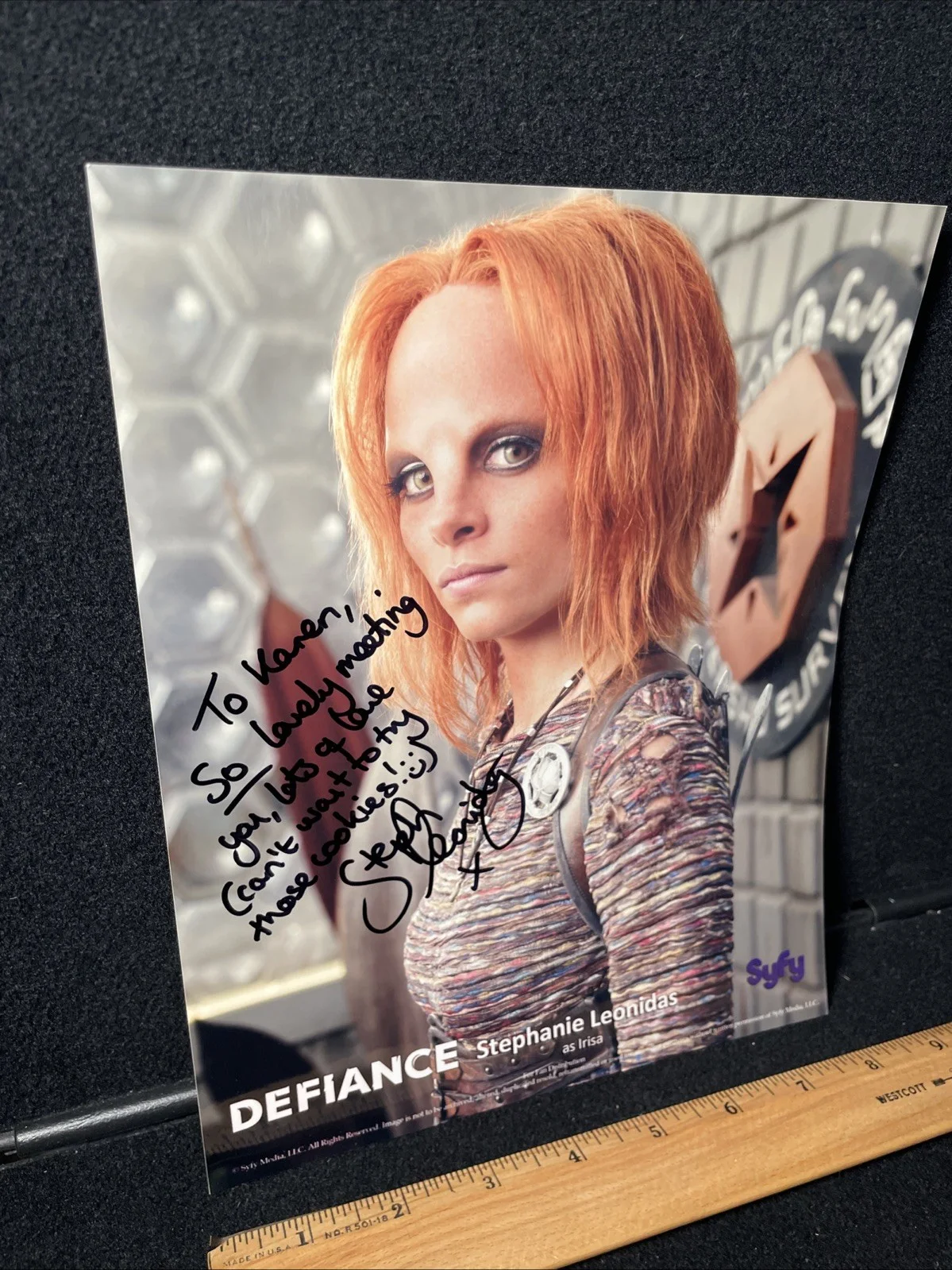 Stephanie Leonidas — SIGNED! Stephanie Leonidas DEFIANCE TV Show 8x10 Autographed Photo SyFy, изображение 3