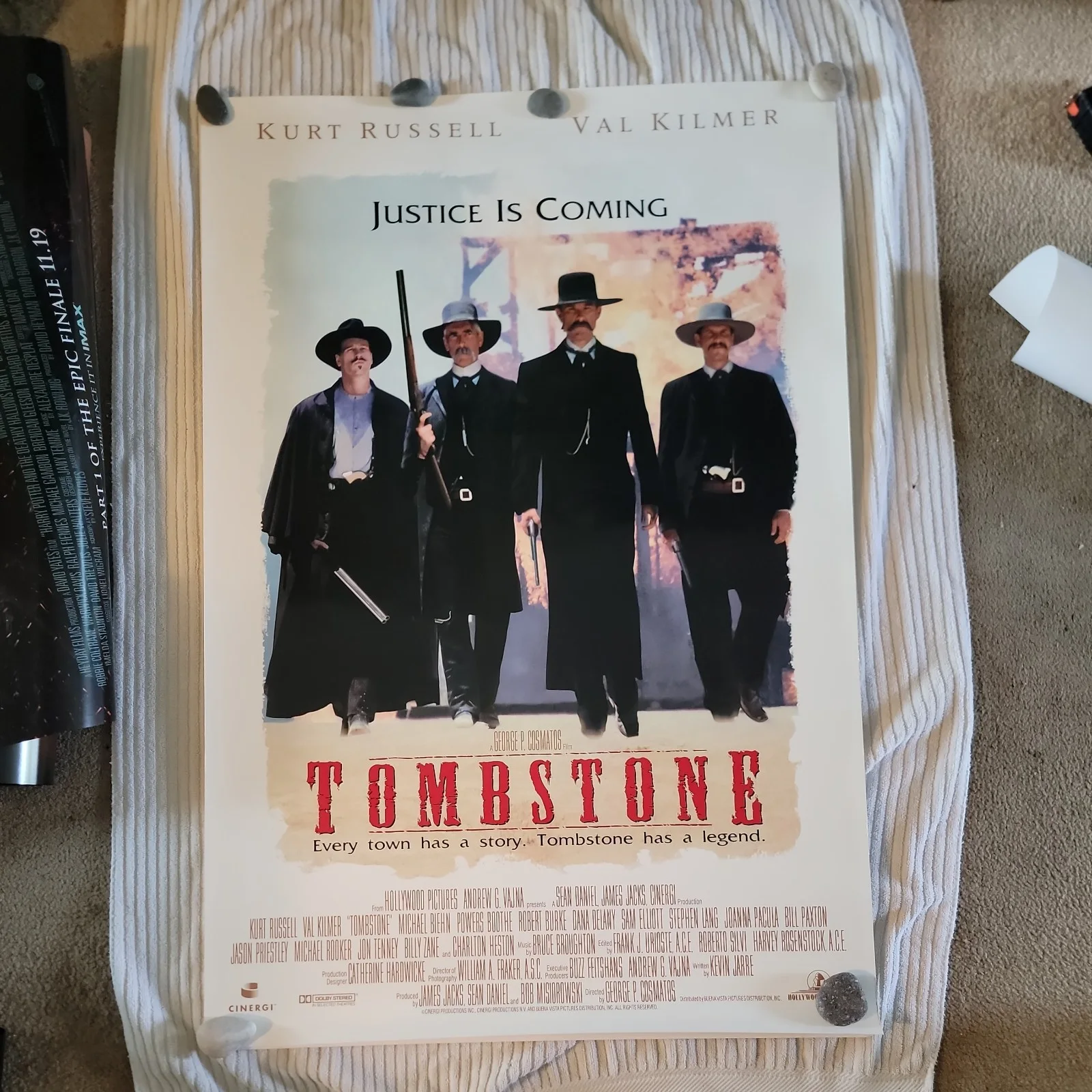 Val Kilmer, Bill Paxton — Val Kilmer, Bill Paxton Classic 1993 Tombstone 27x40 SS Movie Poster - Original