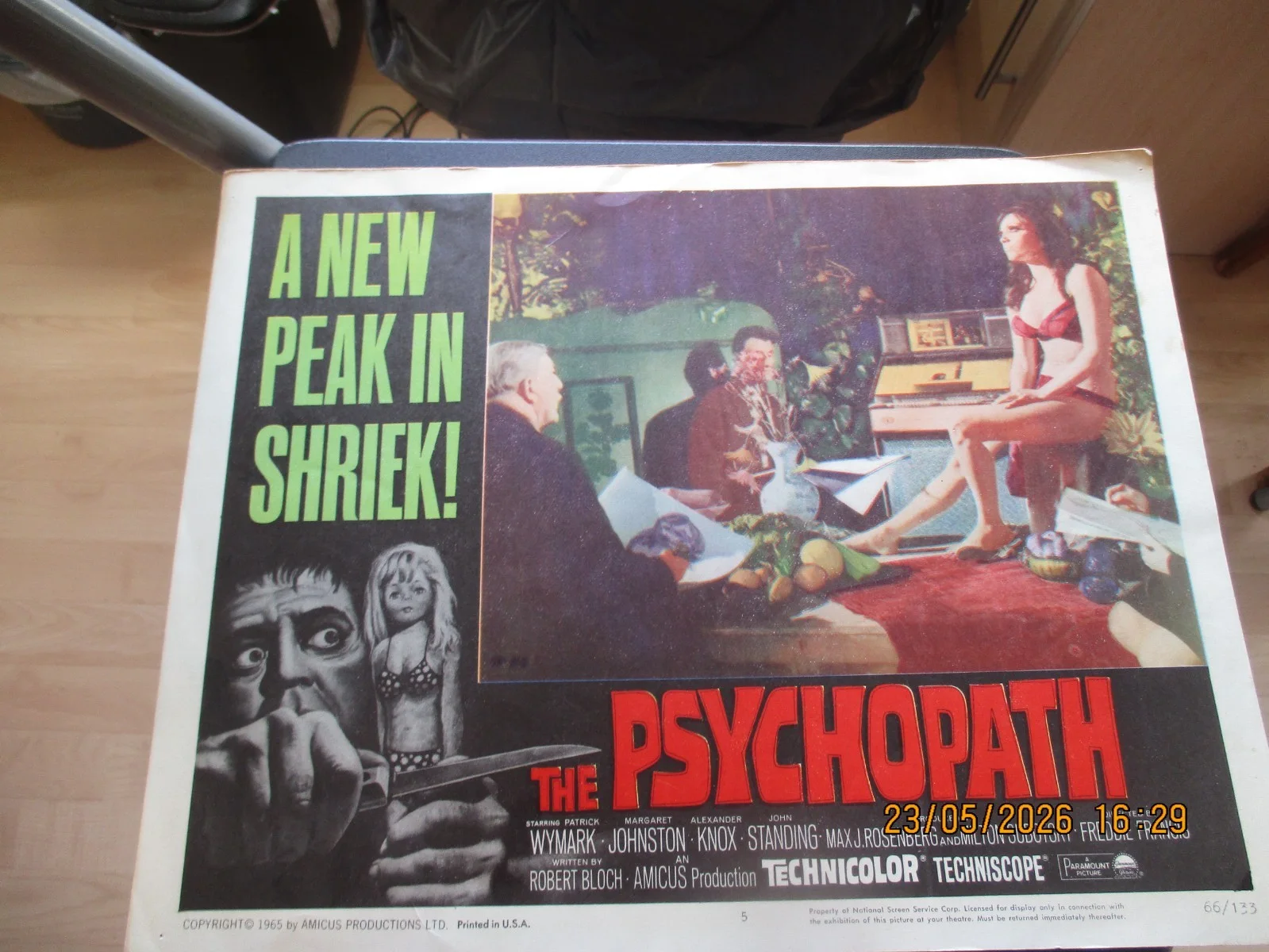 Amicus Films - The Psychopath - 4 X lobby cards/posters., image 3