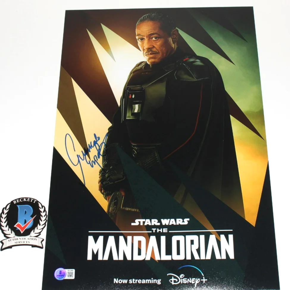 Giancarlo Esposito — GIANCARLO ESPOSITO SIGNED 'THE MADALORIAN' 12x18 POSTER STAR WARS BECKETT COA