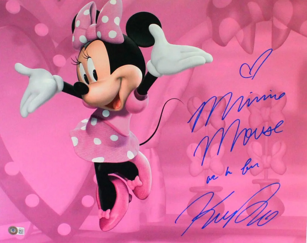 Kaitlyn Robrock — Kaitlyn Robrock Signed Minnie Mouse 16x20 w/Insc.-Beckett W Hologram *Blue