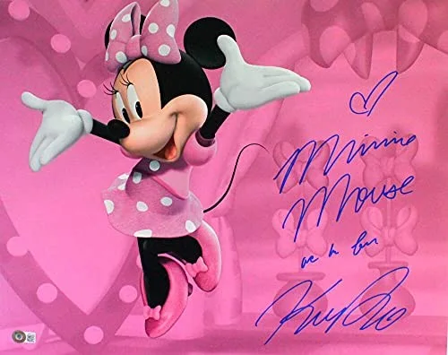 Kaitlyn Robrock — Kaitlyn Robrock Signed Minnie Mouse 16x20 w/Insc.-Beckett W Hologram *Blue, изображение 4