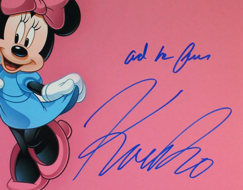 Kaitlyn Robrock — Kaitlyn Robrock Signed Minnie Mouse 16x20 w/Insc. #2-Beckett W Hologram *Blue, изображение 3