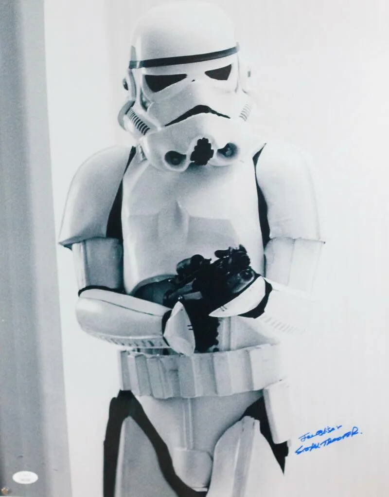 Joe Gibson — Joe Gibson Autographed Movie Still 16x20 Photo w/ Stormtrooper - JSA Auth *Blue