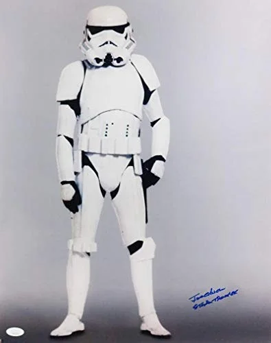 Joe Gibson — Joe Gibson Autographed Full Body 16x20 Photo w/ Stormtrooper - JSA Auth *Blue, image 3