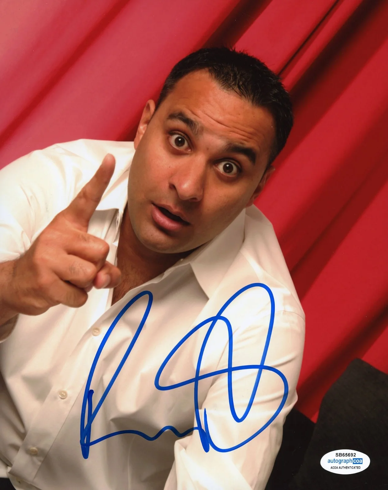 Russell Peters — Russell Peters signed Auto 8x10 Photo b COMEDIAN Somebody Going Get Hurt ACOA, image 3