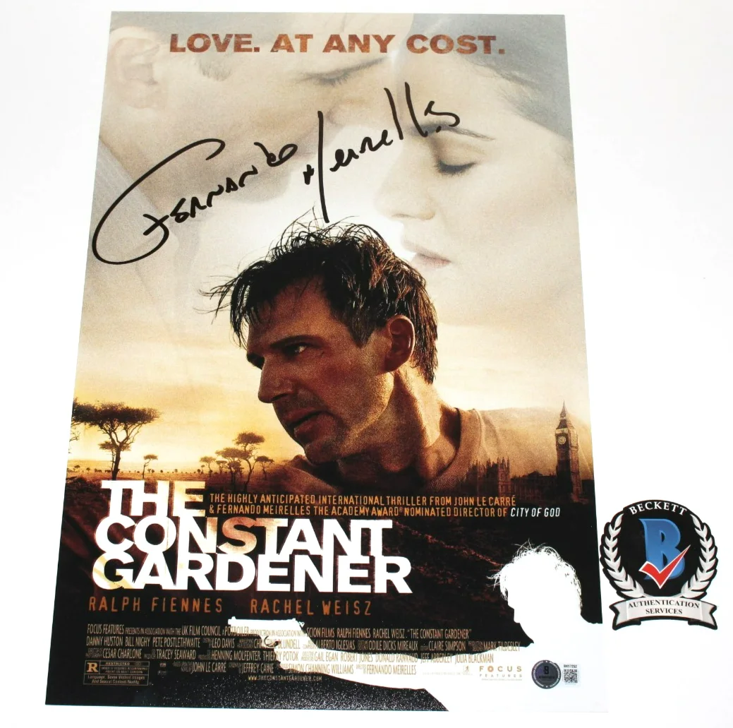 FERNANDO MEIRELLES SIGNED 'THE CONSTANT GARDENER' 12x18 MOVIE POSTER BECKETT COA, image 3