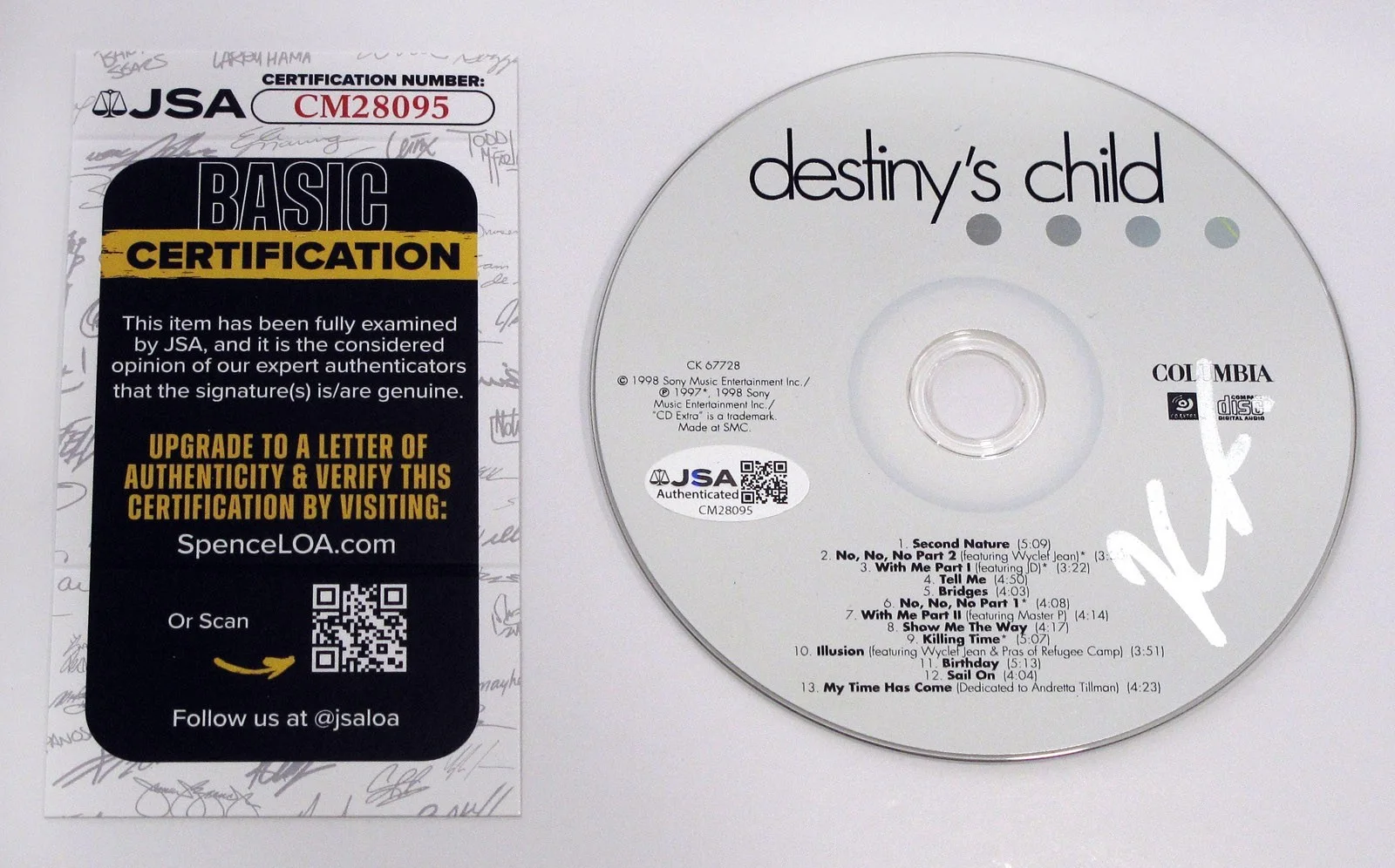 Kelly Rowland - Destiny's Child — Kelly Rowland signed "DESTINY'S CHILD" CD a EXACT PROOF No No No JSA COA Rare, image 3