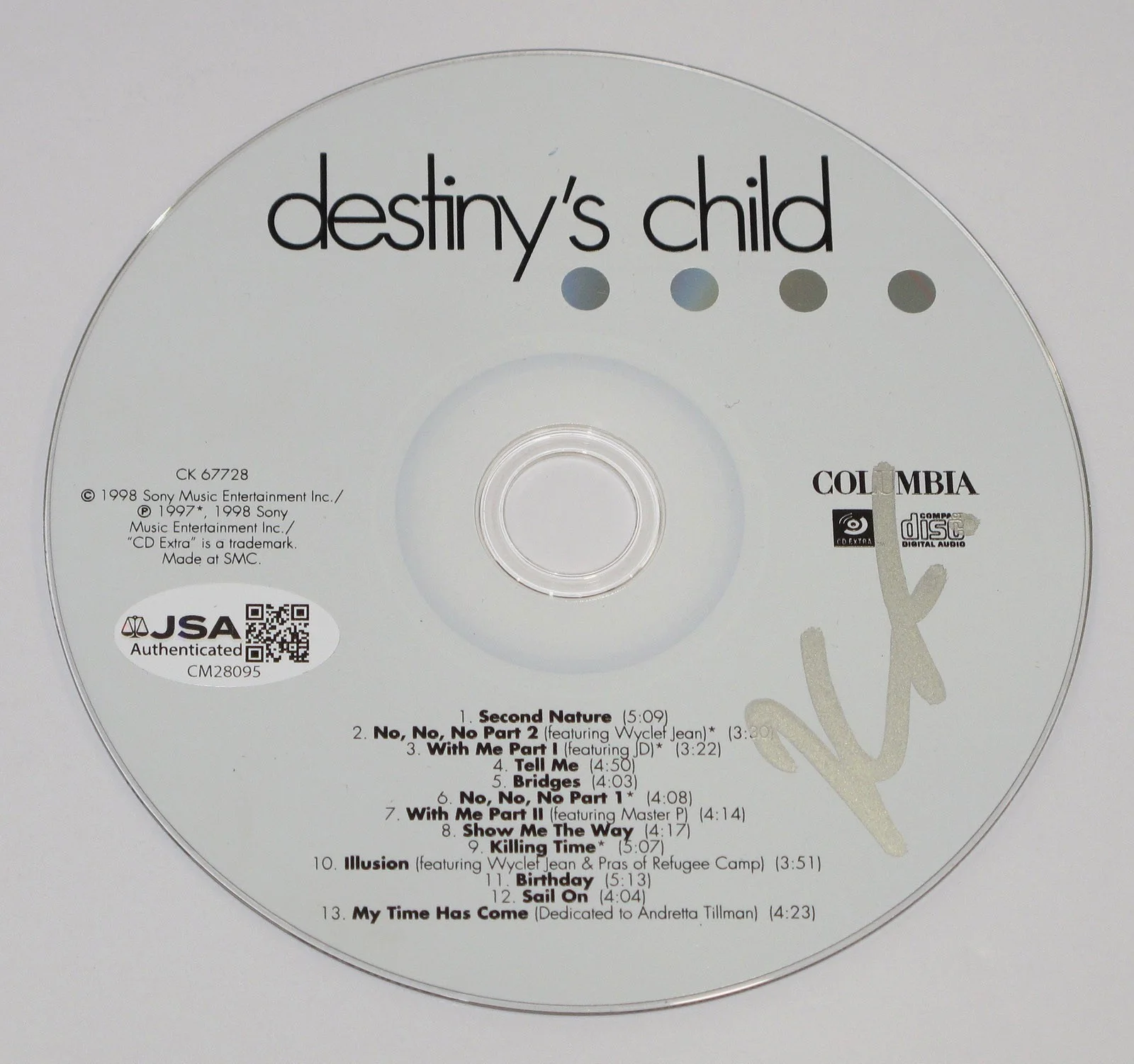 Kelly Rowland - Destiny's Child — Kelly Rowland signed "DESTINY'S CHILD" CD a EXACT PROOF No No No JSA COA Rare, image 5