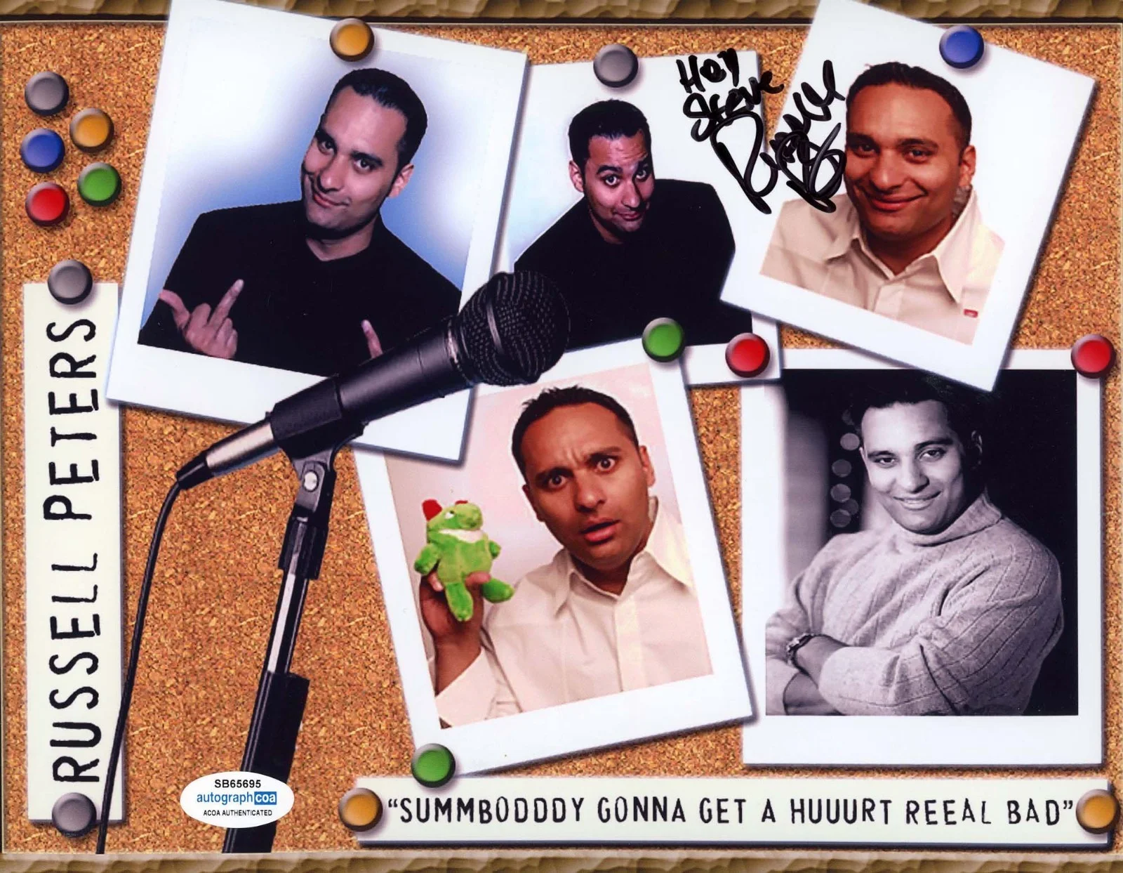 Russell Peters — Russell Peters signed Auto 8x10 Photo a COMEDIAN Somebody Going Get Hurt ACOA, image 3