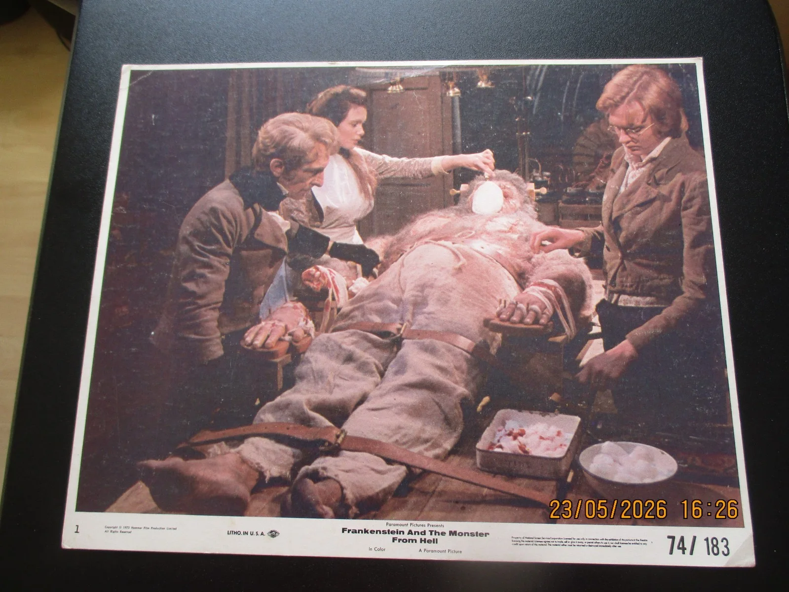 Hammer Horror - Frankenstein and the Monster from Hell 4 Lobby Cards, image 3
