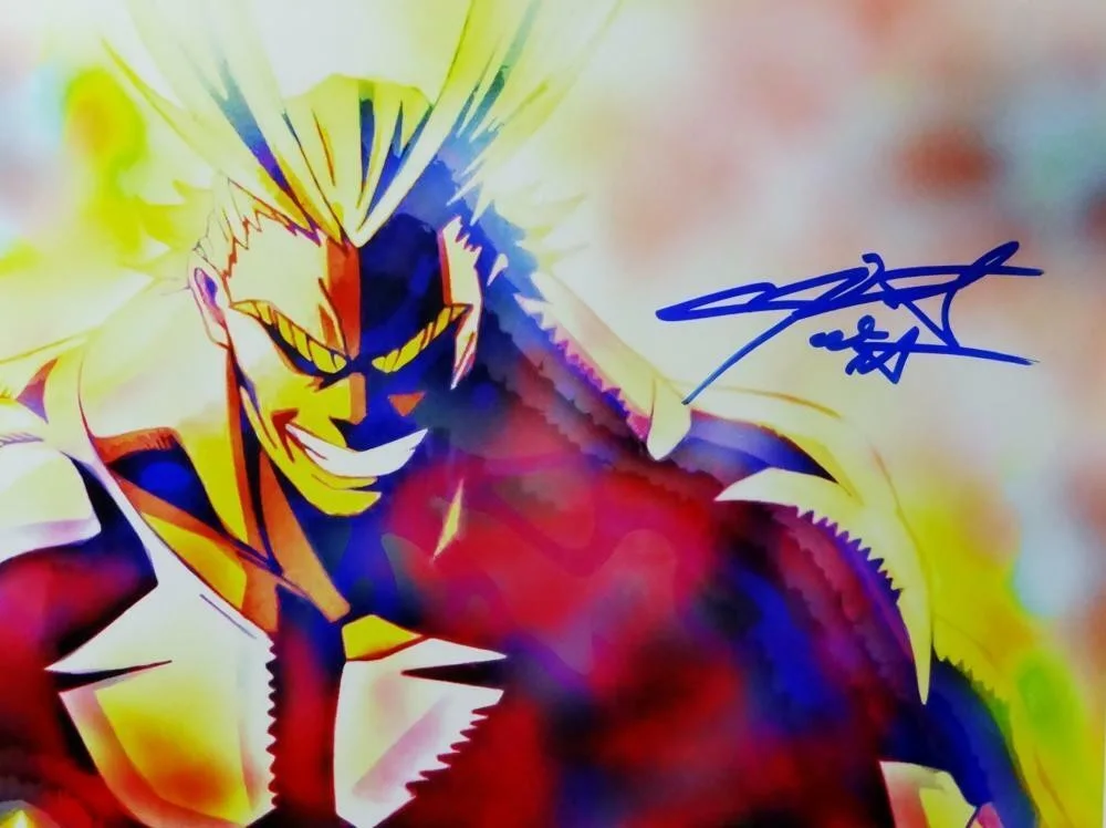 Christopher Sabat — Christopher Sabat Autographed 11x14 All Might Photo - Beckett Auth *Blue, изображение 2