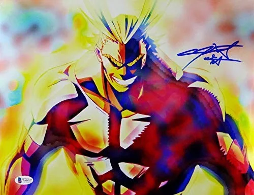 Christopher Sabat — Christopher Sabat Autographed 11x14 All Might Photo - Beckett Auth *Blue, изображение 3