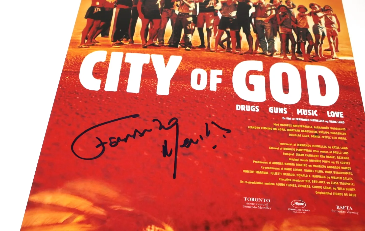 FERNANDO MEIRELLES SIGNED CITY OF GOD 12x18 MOVIE POSTER 1 BECKETT COA AUTOGRAPH, изображение 3