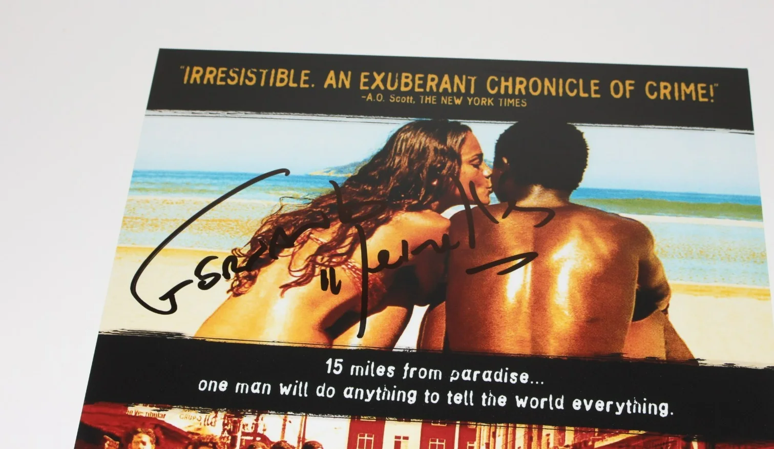FERNANDO MEIRELLES SIGNED 'CITY OF GOD' 12x18 MOVIE POSTER BECKETT COA DIRECTOR, изображение 3