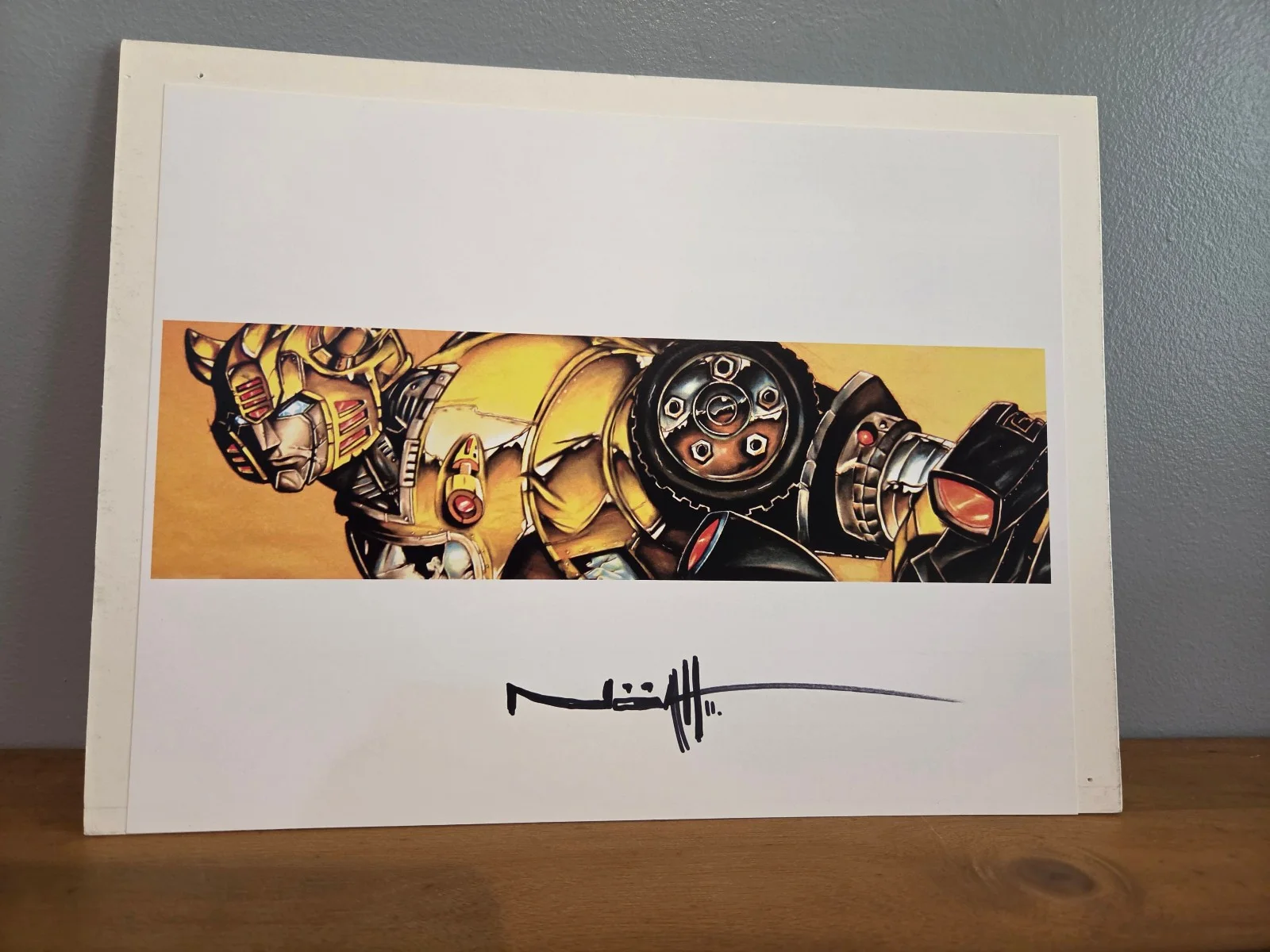 Signed/Inscribed Transformers Bumblebee ART, unknown artist (tell me!), image 2