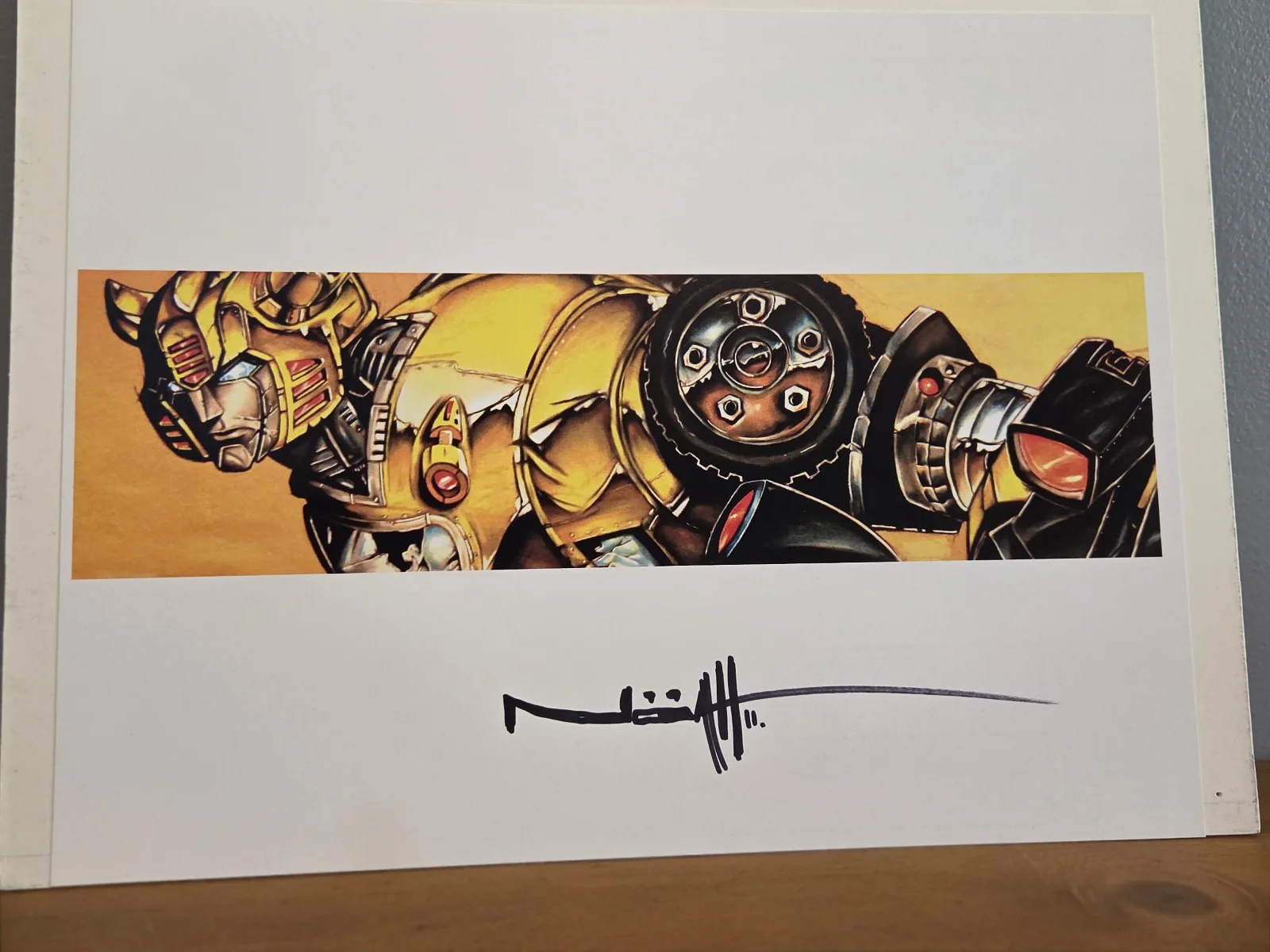 Signed/Inscribed Transformers Bumblebee ART, unknown artist (tell me!), image 5