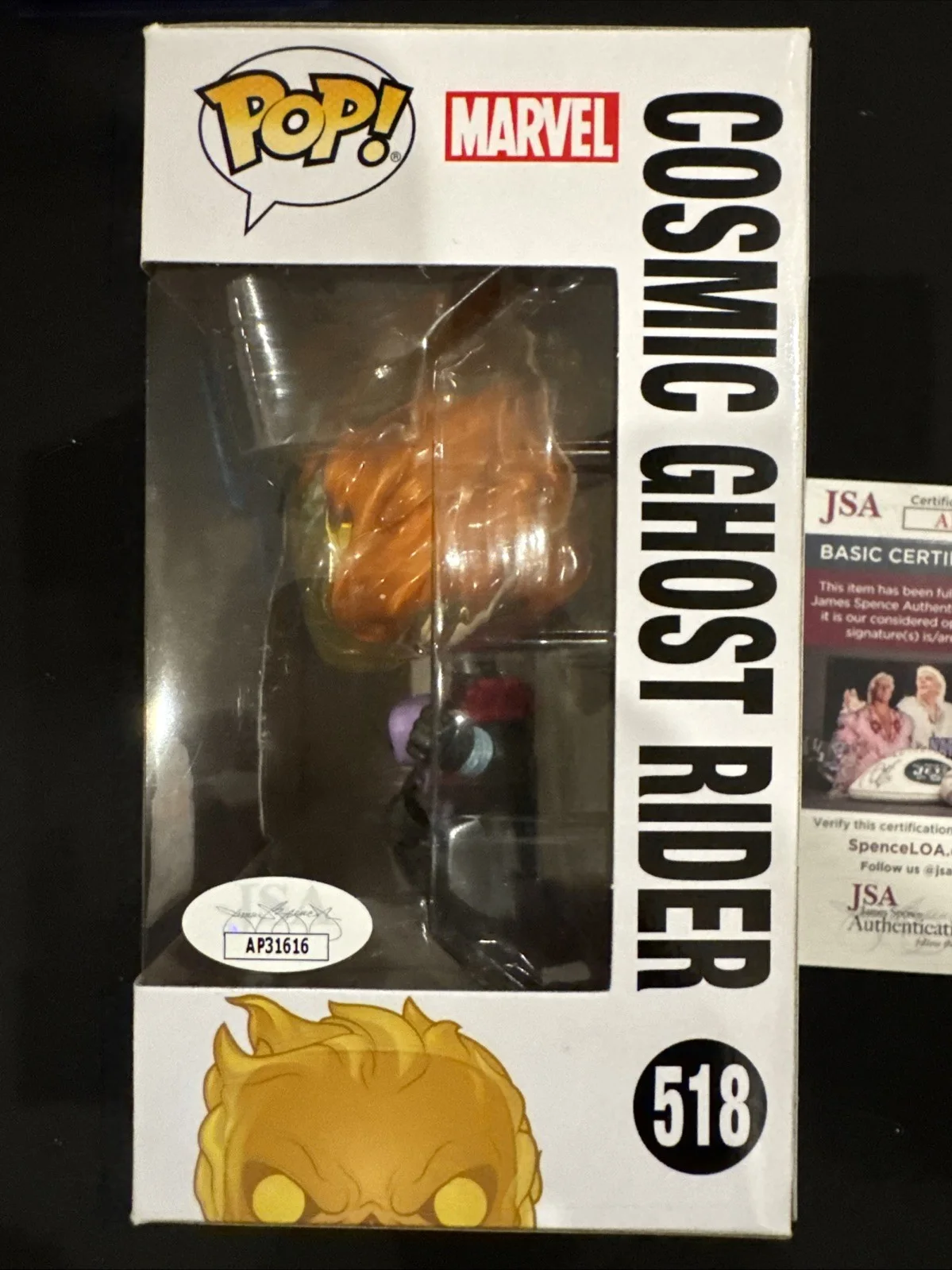 Nicolas Cage — Nicholas Cage Signed Limited Edition Funko#518(Ghost Rider)-Celebrity JSA COA, изображение 2