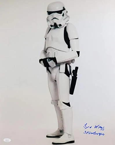 Syd Wragg — Syd Wragg Signed Sideways Full Body 16x20 Photo w/ Stormtrooper - JSA Auth *Blue, изображение 3