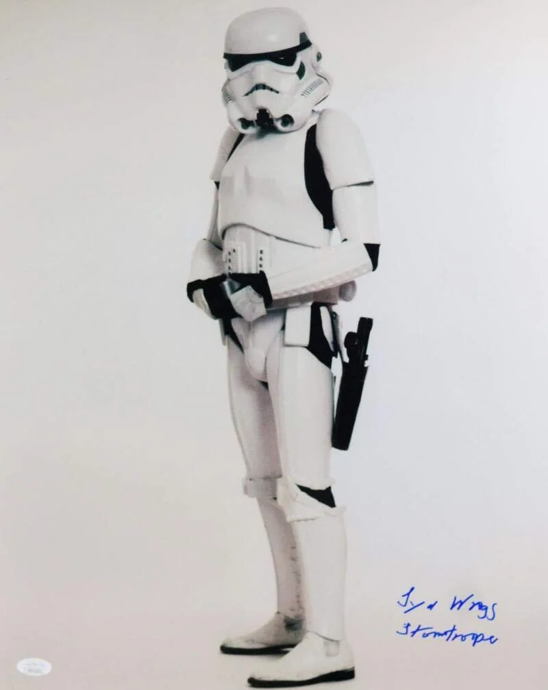 Syd Wragg — Syd Wragg Signed Sideways Full Body 16x20 Photo w/ Stormtrooper - JSA Auth *Blue, изображение 4