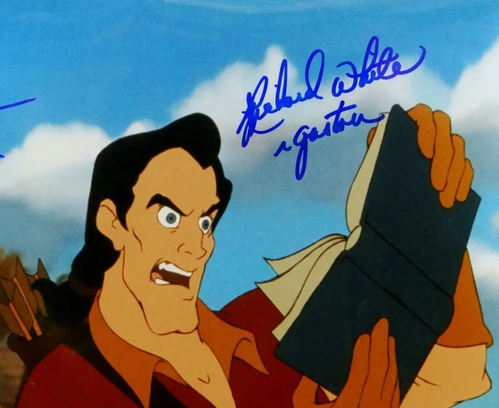 Richard White / Paige O'Hara — Richard White/Paige O'Hara Signed Gaston & Belle 16x20 Photo- Beckett Auth *Blue, изображение 3