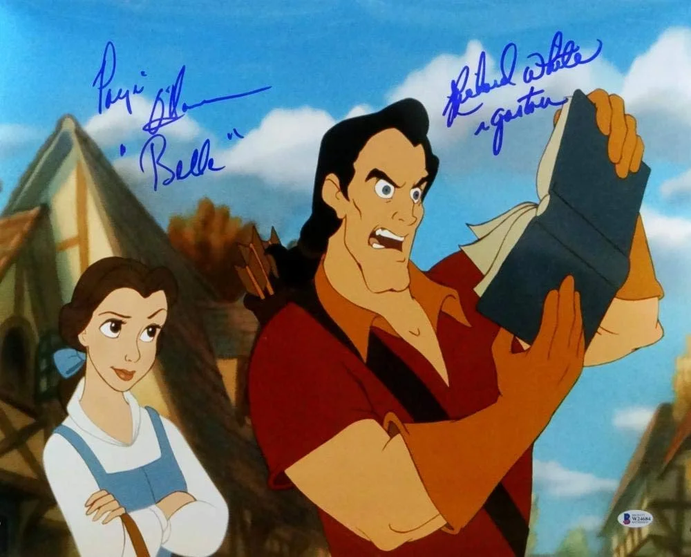Richard White / Paige O'Hara — Richard White/Paige O'Hara Signed Gaston & Belle 16x20 Photo- Beckett Auth *Blue, изображение 5