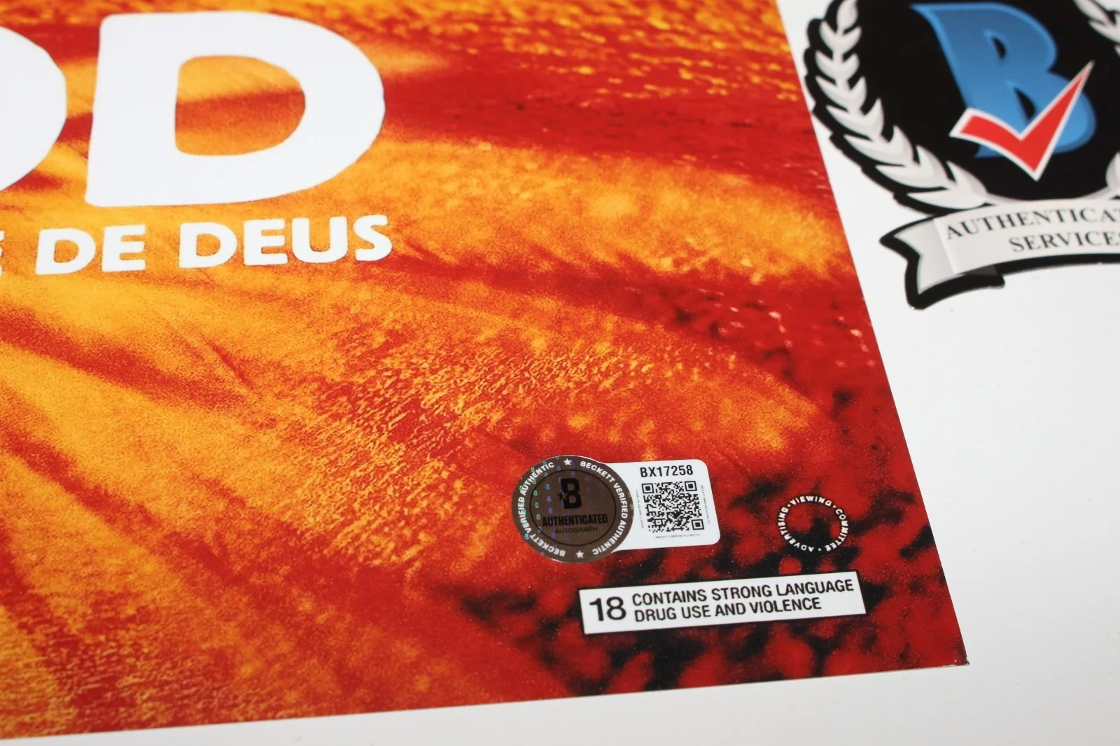 FERNANDO MEIRELLES SIGNED 'CITY OF GOD' 12x18 MOVIE POSTER BECKETT COA AUTOGRAPH, изображение 2