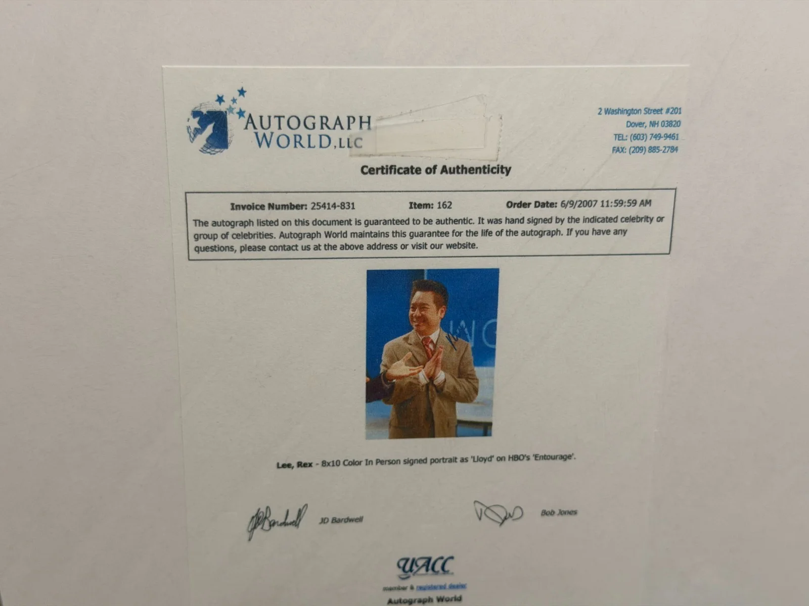 Rex Lee — Rex Lee Signed Autographed Auto 8x10" Photo "Entourage" Jeremy Piven COA, изображение 4