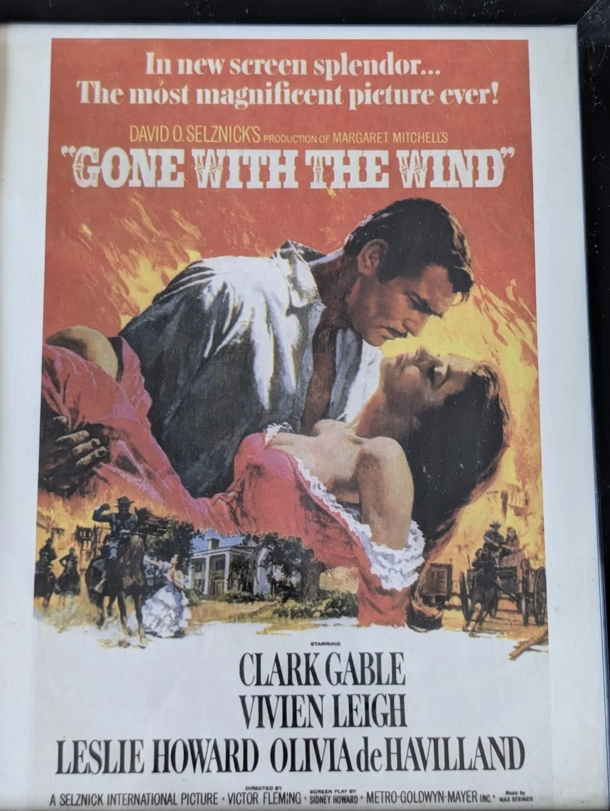 Framed Gone With The Wind 1939 Vintage Movie Poster Print, изображение 5