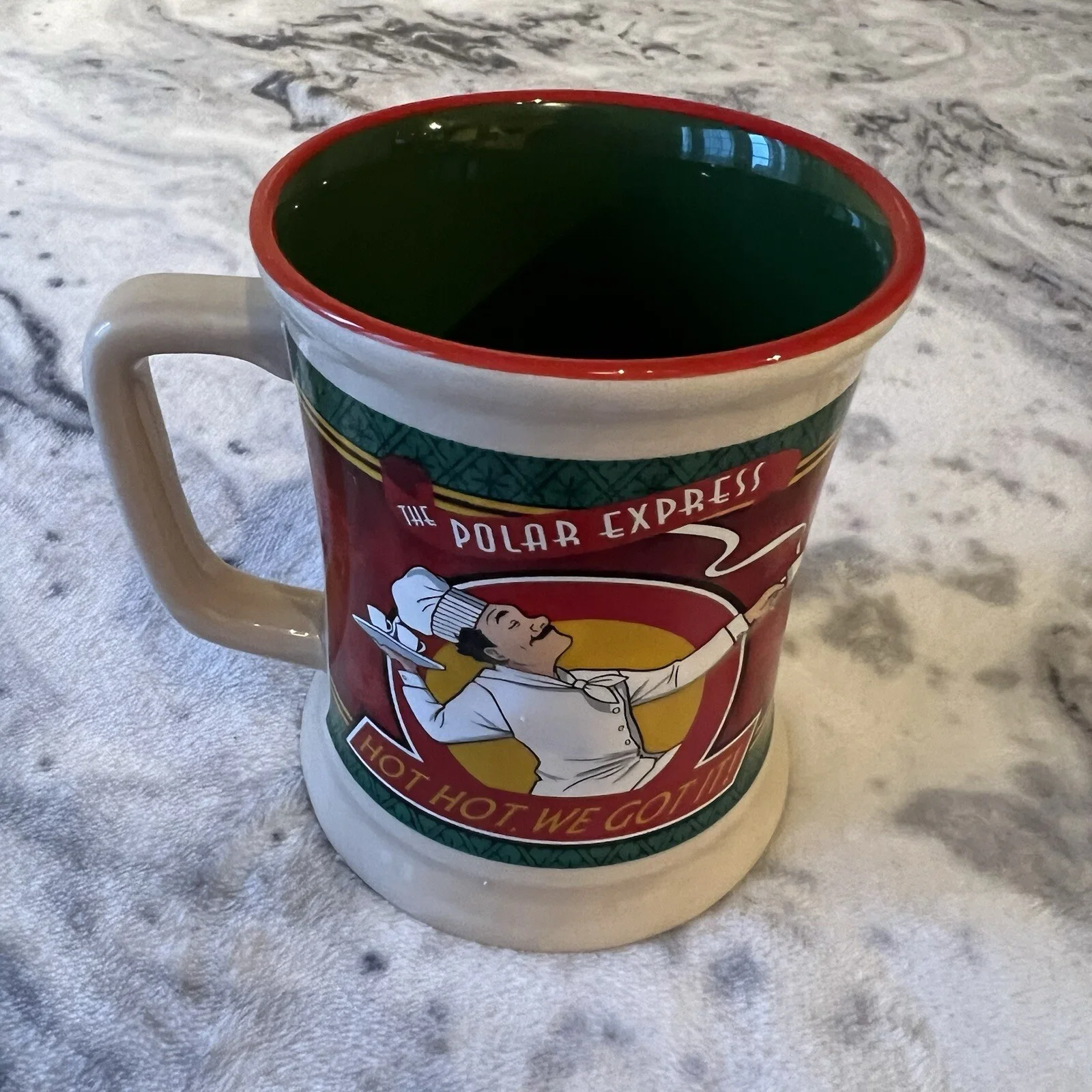 Polar Express Hot Hot Hot Chocolate Mug Warner Bros 3D Embossed Collectable Cup, image 2